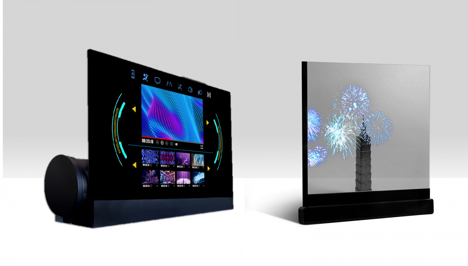 可捲式、折疊性、高透明